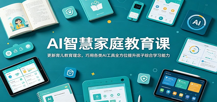AI智慧家庭教育课：更新育儿教育理念，巧用各类AI工具全方位提升孩子综合学习能力-啥好玩测试站点